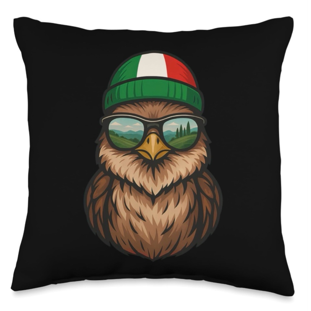 Throw Pillow 16” x 16” Italian Sparrow Bird Italy Scenic Tuscany Reflections NEW